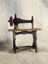 VTG. Doll House Miniature Accessory Soft Metal Sewing Machine