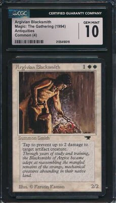 Antiquities Argivian Blacksmith CGC 10 Graded Magic MTG (8019) - Image 1 of 3