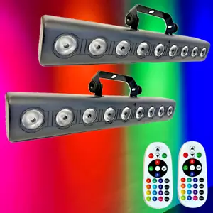 Pair - CFX Vibebar 1 RGBW LED Bar with Wireless Remote - Stage Disco DJ Lighting - Picture 1 of 8
