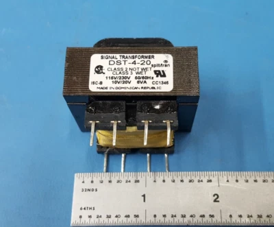Power Transformer, DST-4-20, Signal Transformer, 2500Vrms 6VA 8 Terminal , Dual - Image 1 of 4