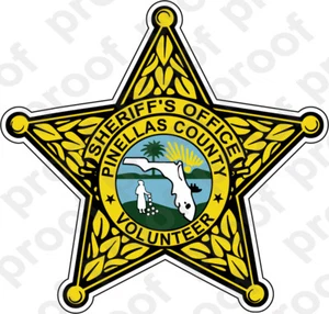 AUFKLEBER SHERIFF PINELLAS COUNTY FREIWILLIGE - Bild 1 von 2