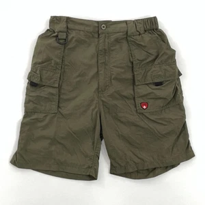 Suisse Sport Boys Cargo Hiking Shorts Green Stretch Pockets Button L - Picture 1 of 8