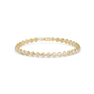 Lab Grown 1.0cttw CVD Diamond Bracelet Solid 10k Gold Tennis Bracelet Wrist Wear - Picture 1 of 15