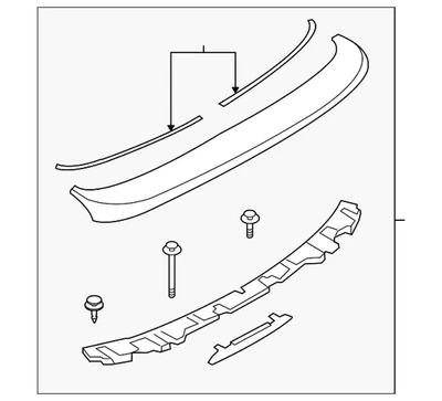 Genuine Mazda Spoiler TD11-51-960K-PZ - Image 1 of 2