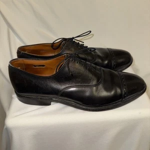 ALLEN EDMONDS Men's Black Cap-Toe Oxfords FIFTH AVENUE Sz 9 1/2 D 5705 3525 - Picture 1 of 12
