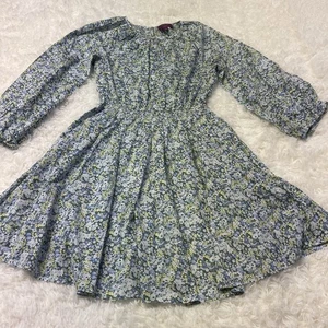 J.Crew Liberty Stoff Palermo gesmoktes Kleid blau grün geblümt XS - Bild 1 von 7