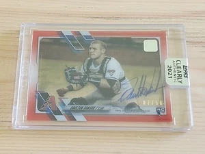 2021 Topps Clearly Authentic Daulton Varsho Red Parallel Auto RC ROOKIE #/50 SP - Bild 1 von 3