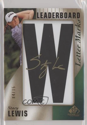 2021 SP Game Used Leaderboard Letter Marks /15 Stacy Lewis #LM-SL Auto - Image 1 of 2