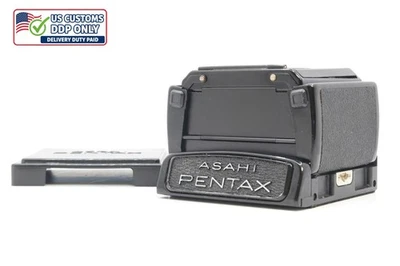 New Sael «Ecx+5 w/ Cap» ASAHI PENTAX 6x7 Waist Level Finder For 67 From JAPAN - Image 1 of 4
