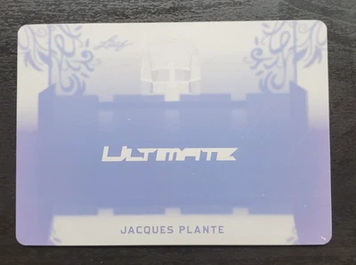 2018-19 Leaf Ultimate Jacques Plante Black Printing Plate 1/1 #TUC-07 Canadiens - Image 1 of 2