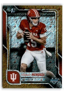 2025 Bowman Chrome U Fernando Mendoza Gold Shimmer Jersey Match 04/50 Indiana - Bild 1 von 2