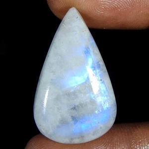 33.70Cts100%Natural Blue Rainbow Moonstone Pear Cabochon Loose Gemstone - Picture 1 of 3