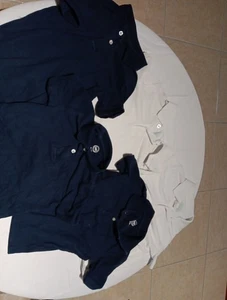 Lot Of Boys Uniform Blue And White Short Sleeve School Shirts - Picture 1 of 7