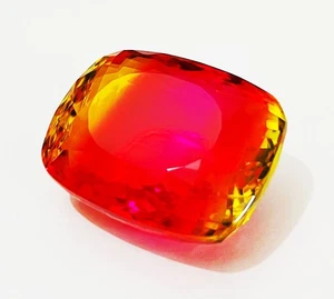 Loose Gemstone Watermelon Tourmaline Certified 89+ Ct Bi-Color Cushion CutM527 - Picture 1 of 10