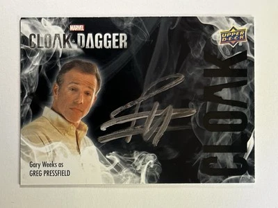 Programa de televisión Upper Deck Cloak & Dagger 2021 autógrafo Gary Weeks Pressfield C-GW automático Foto 1 de 2