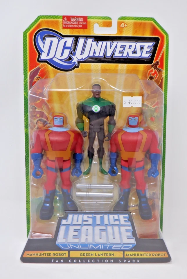 DCU Justice League Unlimited | Colección Fan | Linterna Verde + Robots Manhunter Foto 1 de 1