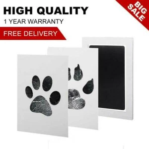 Baby Kids Pets Handprint Footprint Ink Pads Paw Print Kit Non-Toxic BLACK - Picture 1 of 9