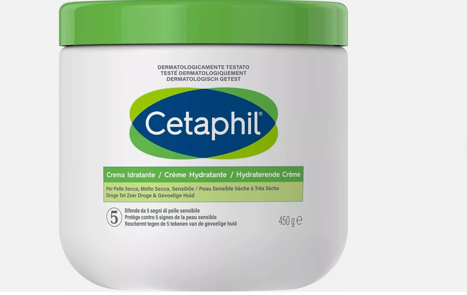Cetaphil Crema Idratante Viso e Corpo per Pelle Secca Sensibile e Danneggiata