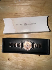 Avon pure elegance watch created with Swarovski crystals two tone nos - Picture 1 of 3