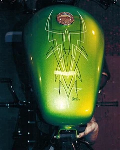 8x10 handgemaltes Motorrad Kunst Fototapete Portfolio Seite Airbrush Künstler-Geschenk - Bild 1 von 1