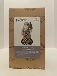 Jim Shore Christmas Is Coming - Palmer Plaid Santa 6013949 Usado en Excelente Condición - Imagen 1 de 11