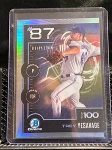 Trey Yesavage 2025 Bowman Bowman Scouts Top 100 #BTP-87 - Blue Jays - Foto 1 di 2