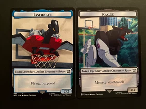 MTG Foil Laserbeak & Ravage Tokens NM Soundwave Sonic Spy Tokens BRO Transformer - Bild 1 von 1