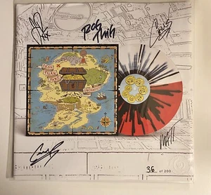 LESS THAN JAKE UNCHARTED 12” Vinyl + SIGNED Half Red Half Bone Black Splatter - Picture 1 of 3