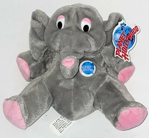 Planet Hollywood Logo 1997 7" palomitas elefante felpa bolsa de frijoles con botón nuevo con etiquetas - Imagen 1 de 4