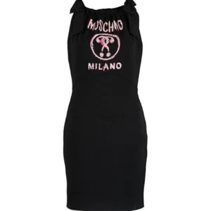 *BNWT RRP £755 AUTHENTIC MOSCHINO COUTURE DESIGNER BLACK DRESS 10 - Picture 1 of 3