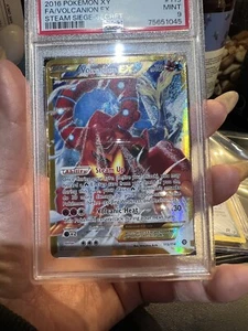 Graded PSA 9 MT Volcanion EX 115/114 Secret Rare Pokemon XY Steam Siege Full Art - Picture 1 of 5