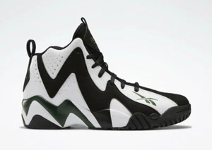 Reebok Men's Kamikaze II Shawn Kemp Basketball Sneaker White/Green FY7512 - Picture 1 of 10