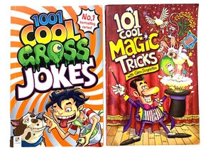 Jokes & Tricks Childrens Book Set Cool Gross Jokes & 101 Cool Magic Tricks VGC - Foto 1 di 5