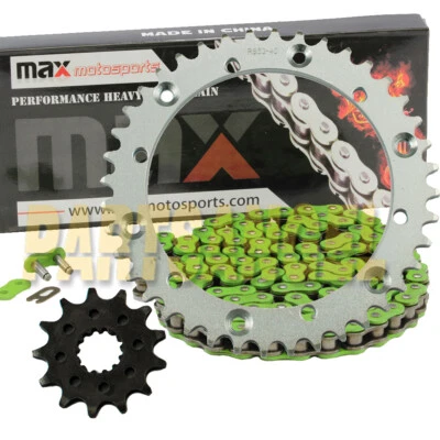 Cadena y piñón verde para Yamaha YFM660 R Raptor 660 2001-2005 2004 2003 2002 Foto 1 de 3