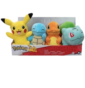 Pokémon 20 cm Peluche Pikachu Charmander Squirtle Bulbasaur Paquete Original de 4 - Imagen 1 de 6