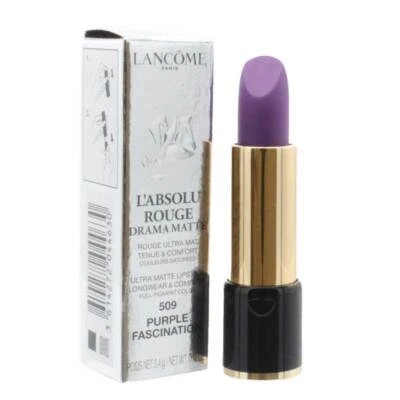 LANCÔME Lancome Purple Lipstick L'Absolu Rouge Drama Matte 509 Purple Fascination - NEW