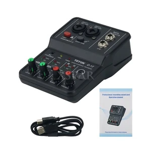 TEYUN Q-12 Computer Recording Sound Card 48KHz Audio Interface USB Drive-Free - Picture 1 of 7