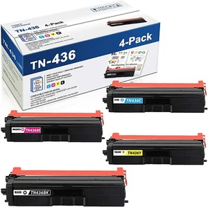 4-Pack TN436 Toner compatible for Brother TN433 HL-L9310CDW MFC-L8900CDW Printer - Picture 1 of 7