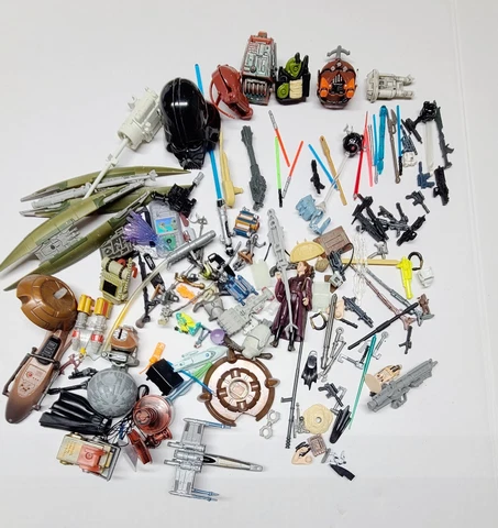Lot of Various Star Wars  90's -2000's Prequel Figures Weapons & Accessories Cover