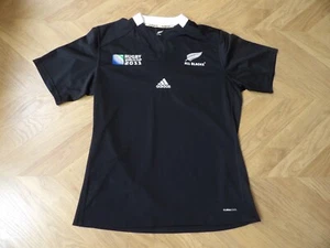 Camicia Nuova Zelanda Coppa del Mondo 2011 rugby union taglia XL Adidas tutti neri - Foto 1 di 8