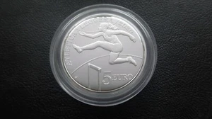 San Marino 2020 silver coin 5 euro Athletics Championships box coa - Picture 1 of 5