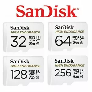 SanDisk 32G 64G 128G 256G Micro SD Card High Endurance Memory Dash Security Cam - Picture 1 of 17
