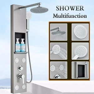 Colonne de douche en acier inoxydable avec douchette Panneau de jet de massage - Bild 1 von 12
