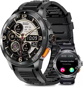 Smartwatch Herren Männer mit Telefonfunktion Gym Sportuhr Armbanduhr Watch Uhr - Bild 1 von 7