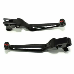 Leva frizione freno moto cranio nero per Harley Dyna Sportster 1200 883 softai - Picture 1 of 4