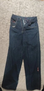 Vintage Phat Farm Jeans Boys 16 Y2K Blue Loose Fit Skater HipHop Denim Pants - Picture 1 of 6