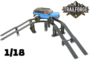 Trailforge escala 1/18 RC Crawler Course modular rampa cuesta arriba/abajo doble curva - Imagen 1 de 10