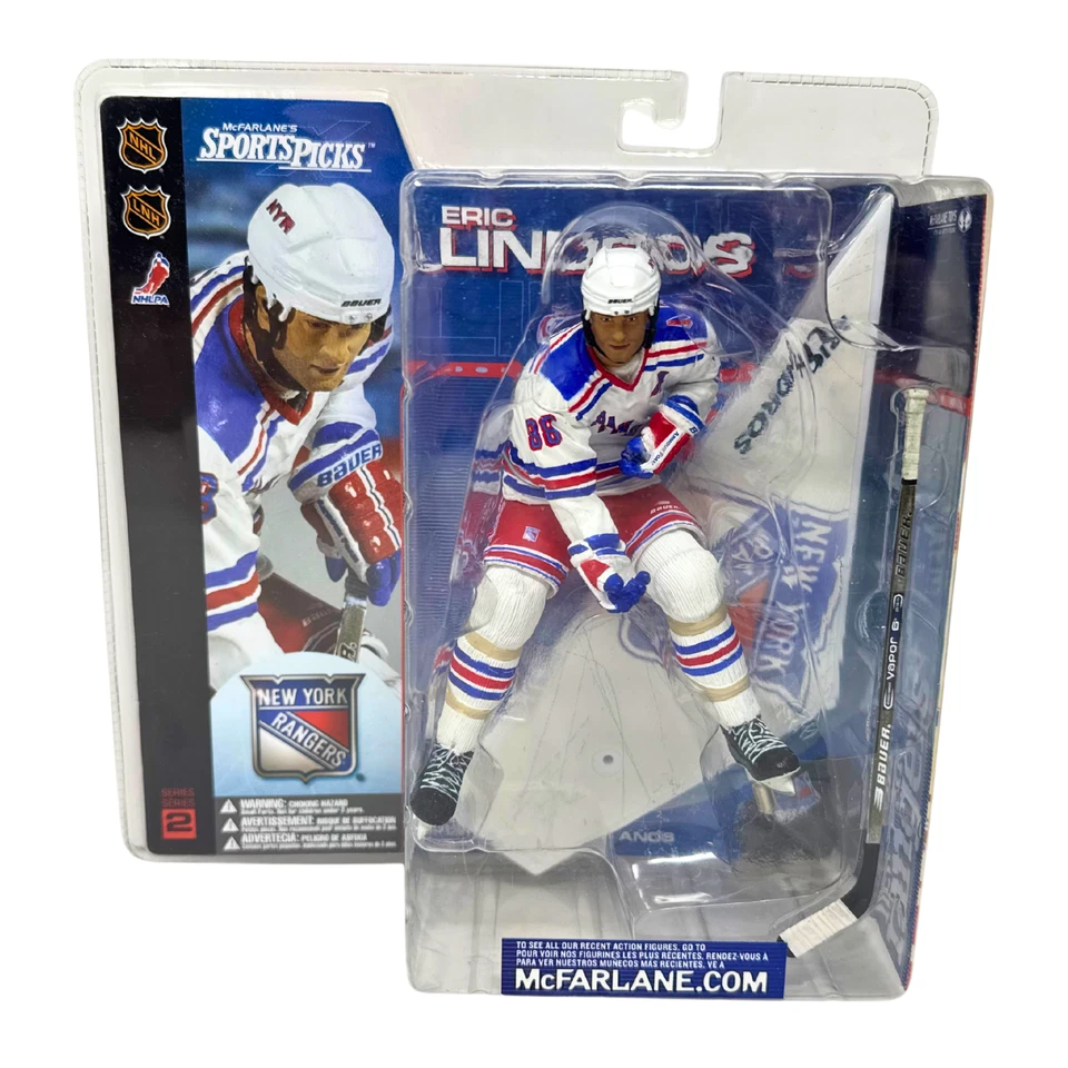 Figura Mcfarlane NHL Eric Lindros New York Rangers Camiseta Blanca Serie 2 Foto 1 de 4