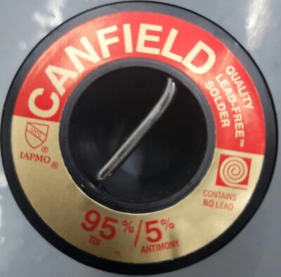 Rollo de soldadura Canfield 95/5 sin plomo 1 lb diámetro 1/8" NUEVO... ¡Cantidad limitada!!... Foto 1 de 4