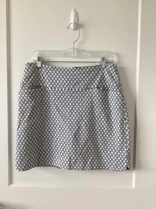 S.C.&Co. Weiß Schwarz Geometrisches Muster Skort Größe L Damen Golf Tennis Activewear - Bild 1 von 10
